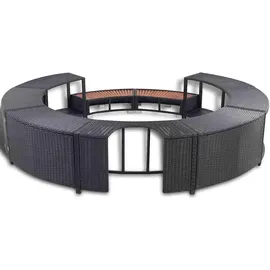vidaXL Whirlpool-Umrandung Ø 283 cm schwarz