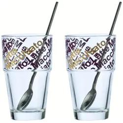 LEONARDO Café Latte Solo mit Löffeln Set 4-tlg