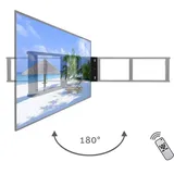 MonLines MSM08 elektrisch schwenkbare TV Wandhalterung bis 75 Zoll, schwarz