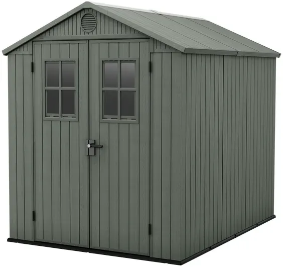 Keter Darwin grün - Gartenhaus - Mit Frontfenstern - 190x244x221 cm