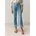 More More MORE MORE Bequeme Jeans bestickter Saum in light blue denim Gr 40