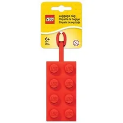 JOY TOY 52002 LEGO® Gepäckanhänger aus Silikon - Farbe: rot - 9 cm