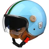 Jet-Helm Halbschale Roller-Helm Chopper Helm Halbhelme Motorradhelm Mit Fahrradbrille Fahrradvisier Mit ECE Genehmigt Halbschalenhelm Cruiser Chopper Scooter Helm Moped Helm Retro