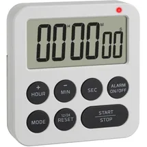 TFA Digitaler Timer Kurzzeitmesser bis 99h/59min/59s weiß