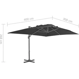 vidaXL Sonnenschirm Ø 300 cm Anthrazit