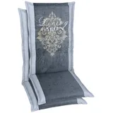 GO-DE Textil Sesselauflage 108 x 50 cm grau 2-tlg.
