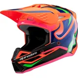 Alpinestars S-m3 Deegan, Motocrosshelm Jugend - Neon-Orange/Lila/Neon-Pink / M