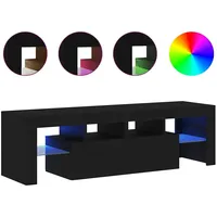 VidaXL TV-Schrank mit LED-Leuchten Schwarz Eichen-Optik 140x36,5x40 cm