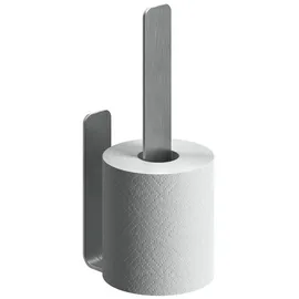 WEISSENSTEIN Toilettenpapier ohne Bohren - Toilettenpapierhalter Edelstahl für die Wand – Rollenhalter selbstklebend - Silber