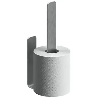 WEISSENSTEIN Toilettenpapier ohne Bohren - Toilettenpapierhalter Edelstahl für die Wand – Rollenhalter selbstklebend - Silber