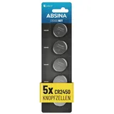 ATMT ABSINA Knopfzelle CR2450 560 mAh, Lithium, 5 Stück