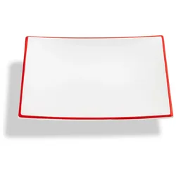 Gmundner Keramik Rubinroter Rand, Dessertteller Trend (20x20cm)