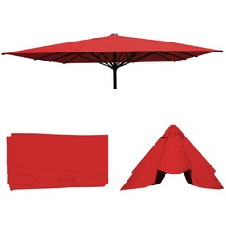 Ersatz-Bezug für Gastronomie Sonnenschirm MCW-D20, Sonnenschirmbezug Ersatzbezug, 5x5m (Ø7,2m) Polyester ~ rot