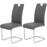Hela Schwingstuhl Ruby Grau, gepolstert 2er-Set