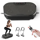 Vibrationsplatte, 120 Intensitätsstufen und 10 Modi Vibrationsplatte, 200 kg Vibrationsplatte mit LED-Touchscreen und kabelloser Fernbedienung für Heimtraining, Gewichtsverlust, Ganzkörpertraining