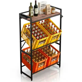 Blumtal Getränkekistenregal 72 x 117,3 x 32 cm Schwarz