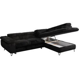 MKS Meble Eckcouch Schwarz 3-Sitzer