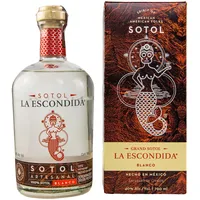 La Escondida Sotol Blanco | Traditionelle Mexikanische Spirituose | Handgefertigter Sotol | Weich & Ausgewogen | Mit Noten von Mandeln, Getreide & Karamell | 40% Vol. | 700 ml