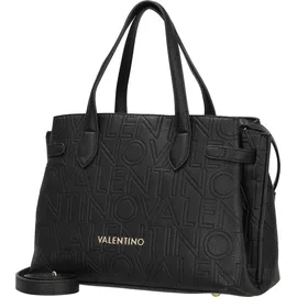 Valentino Pansy Shopper Polyurethan Black