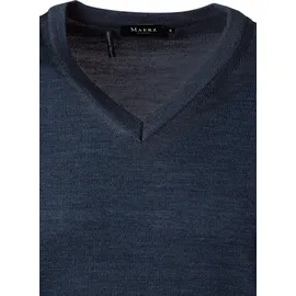 Maerz Muenchen Herren V-Pullover blau unifarben, blau, NOS