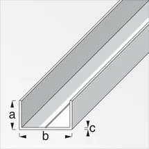 Alfer Rechteck-U-Profil 23,5 x 43,5 x 2500 mm Aluminium