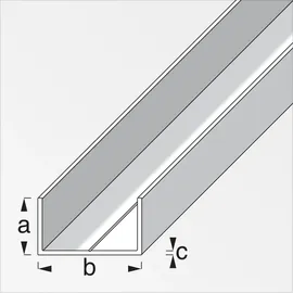 Alfer Rechteck-U-Profil 23,5 x 43,5 x 2500 mm Aluminium