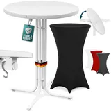 CASARIA Stehtisch Klappbar Schwarz