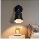 Homefire Wandleuchte Innen Wandlampe Schwarz - Wandbeleuchtung Vintage Wandstrahler Schlafzimmer Wandlicht Schwenkbar Metall Treppenhaus Retro GU10 für Küche Wohnzimmer Flur - Ohne Leuchtmittel