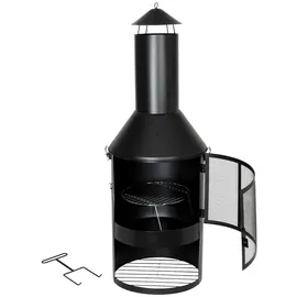 Buri Garten- und Terrassenkamin Gartengrill Gartenkamin Feuerstelle Grill Grillrost