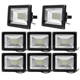 8pcs 30W SMD LED Strahler Fluter,Greenmigo IP65 Flutlicht Leuchtmittel Baustrahler Scheinwerfer Warmweiß Wandstrahler Außenstahler Leuchtmittel 8...