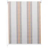 Mendler Rollo HWC-D52, Fensterrollo Seitenzugrollo Jalousie, 100x160cm Sonnenschutz Verdunkelung blickdicht ~ grau/braun/orange