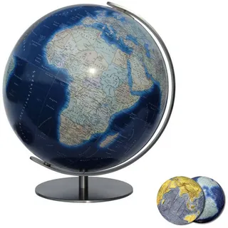 Columbus Tischglobus Regent Ø 34cm Duo Azzurro Acrylglas Messing
