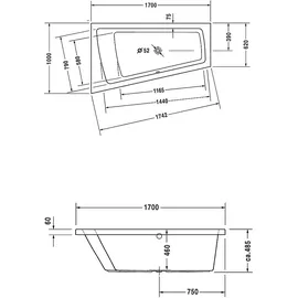 Duravit Paiova Eckbadewanne 100 x 170 cm links (700212000000000)