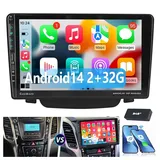 ESSGOO 9" 32G/64G Android 14 Für Hyundai i30 2012-2016 Carplay Navi BT Autoradio (Digitalradio (DAB), 4+64GB(optional), RDS, AM, FM, Carplay Android Auto Bluetooth EQ USB GPS Navi WIFI Touchscreen)