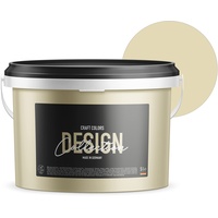 Craft Colors® 5L hochwertige Wandfarbe edelmatt, Kreidefarbe made in Germany, DESIGN Collection No. 127 sand beige