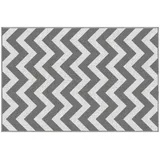 Outsunny Outdoor-Teppich wasserdichter Kunststoffteppich, 121x182cm, Hellgrau+Weiß,