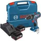 Bosch Professional Bohrmaschine + Akkuschrauber, GSB 18V-28 Schlagbohrschrauber 18 V 63 Nm 2x Akku 5,0 Ah + Ladegerät + L-Case