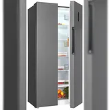 Exquisit SBS450-360E Side-by-Side (444 l, 1789 mm hoch, Anthrazit)