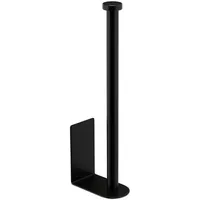 Relaxdays Ersatzrollenhalter, selbstklebend, 2 Ersatzrollen, HBT: 26 x 4,5 x 8 cm, Klopapierhalter ohne Bohren, schwarz