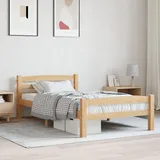 vidaXL Massivholzbett 90 x 200 cm Braun