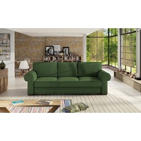 Siblo 3-Sitzer Klassisches Dreisitzer Sofa Evania mit Schlaffunktion - Bettzeugbehälter - 3-Sitzer Sofa grün