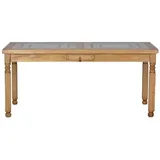 MiaMöbel Mexico Esstisch 200x100cm - Marmor Massivholz Pinie Mexiko Möbel Mexikanisch