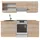 Vicco Küchenzeile R-Line 200 cm Sonoma/Goldkraft Eiche