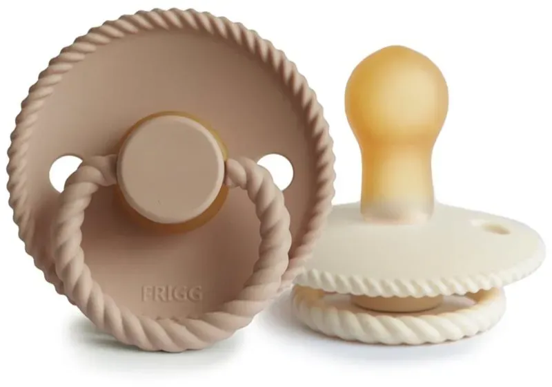 FRIGG Rope Size 1:0-6 months Schnuller Cream/Croissant 2 St.