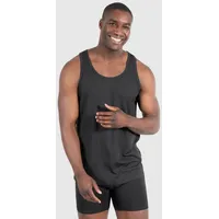 Smilodox Herren 3x Unterhemd Karrry Schwarz 2XL