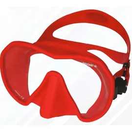 Beuchat Maxlux S Tauchmaske für schmale Gesichtsformen - Taucherbrille Rot One Size