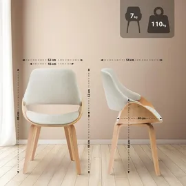 CLP Esszimmerstuhl Vangale creme/Stoff