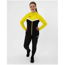 Jako Iconic Trainingsjacke mit Kapuze Damen 808 schwarz/soft yellow 40