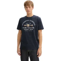 Tom Tailor Herren T-Shirt PRINTED T-SHIRT Regular Fit 1045625-32450-Sky