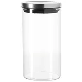 LEONARDO Vorratsdose Comodo 1000 ml Glas Silber